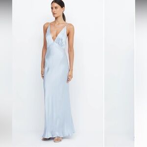 Bec & Bridge Moondance V Maxi Dress Dusty Blue